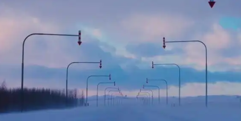 风雪路基标示例 1